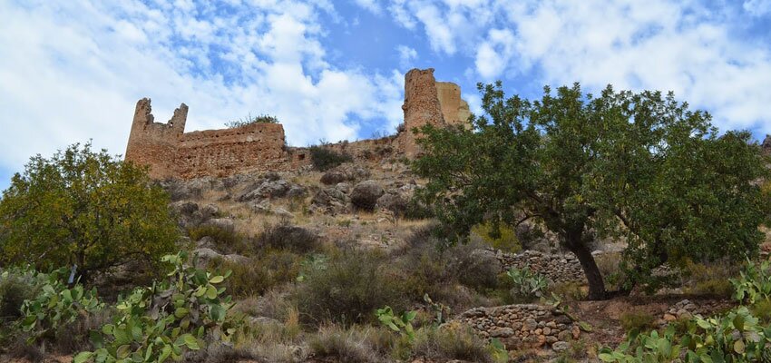 Imagen del castillo de Gestalgar desde el mirador